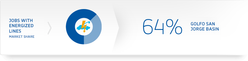 Jobs with Energized Lines Market Share - Golfo San Jorge Basin